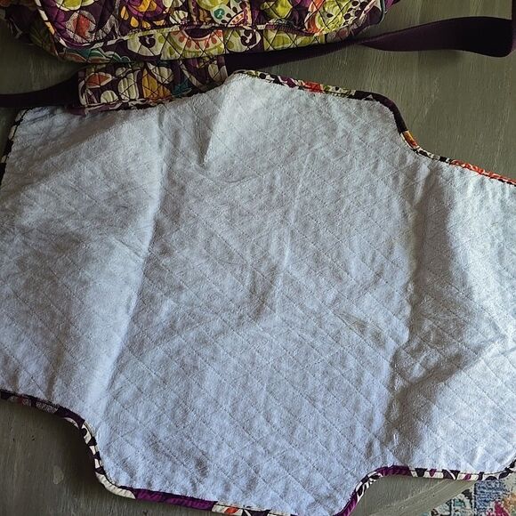 VERA BRADLEY Diaper Baby Bag w/Changing Pad Travel Duffle Purple Plum Crazy - Picture 2 of 15
